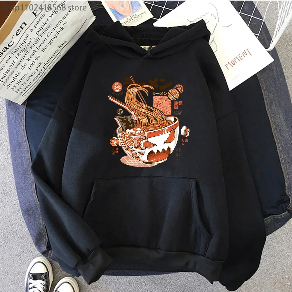 X-ray Great Ramen Hoodies Cartoon Funny Graphic Sweatshirts with Hooded Japanese Style Casual Harajuku Winter Women/Men Pullover