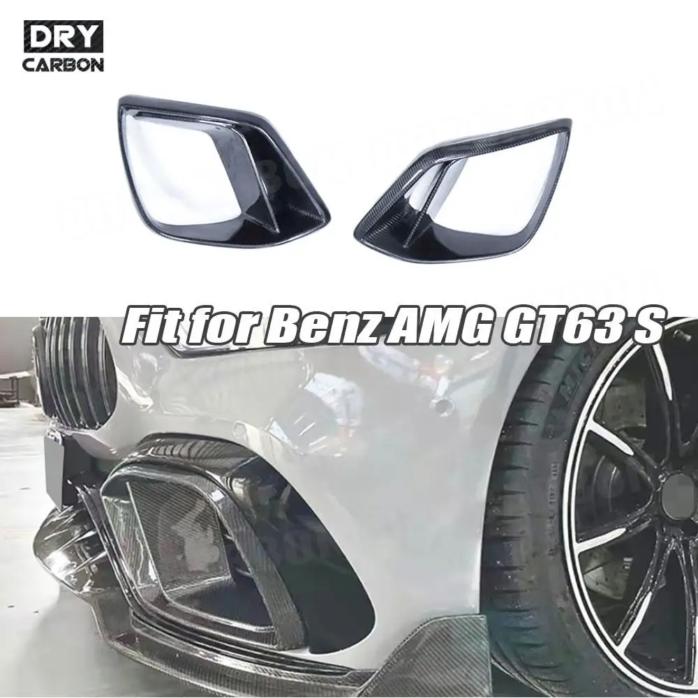 

Dry Carbon Fiber Front Bumper Air Vent Trim Cover For Benz AMG GT63 GT63S Sedan 2019 2020 2021 2022 2023 B Style