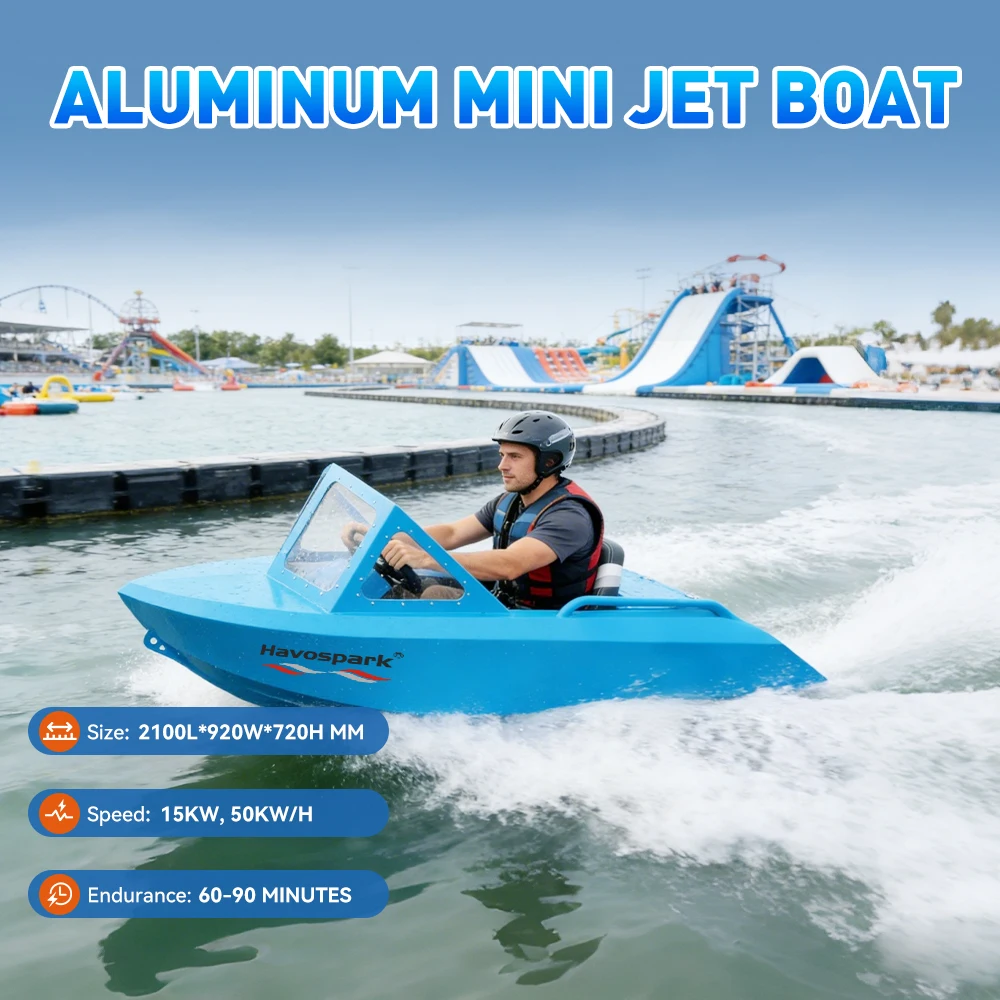 Aluminum electric jet boat with inboard engine speed boat mini jet boat
