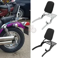 Motorcycle Accessories Passenger Backrest Sissy Bar Rear Luggage Rack Pad For Yamaha Virago XV 400 XV 535 XV400 XV535 1987-up