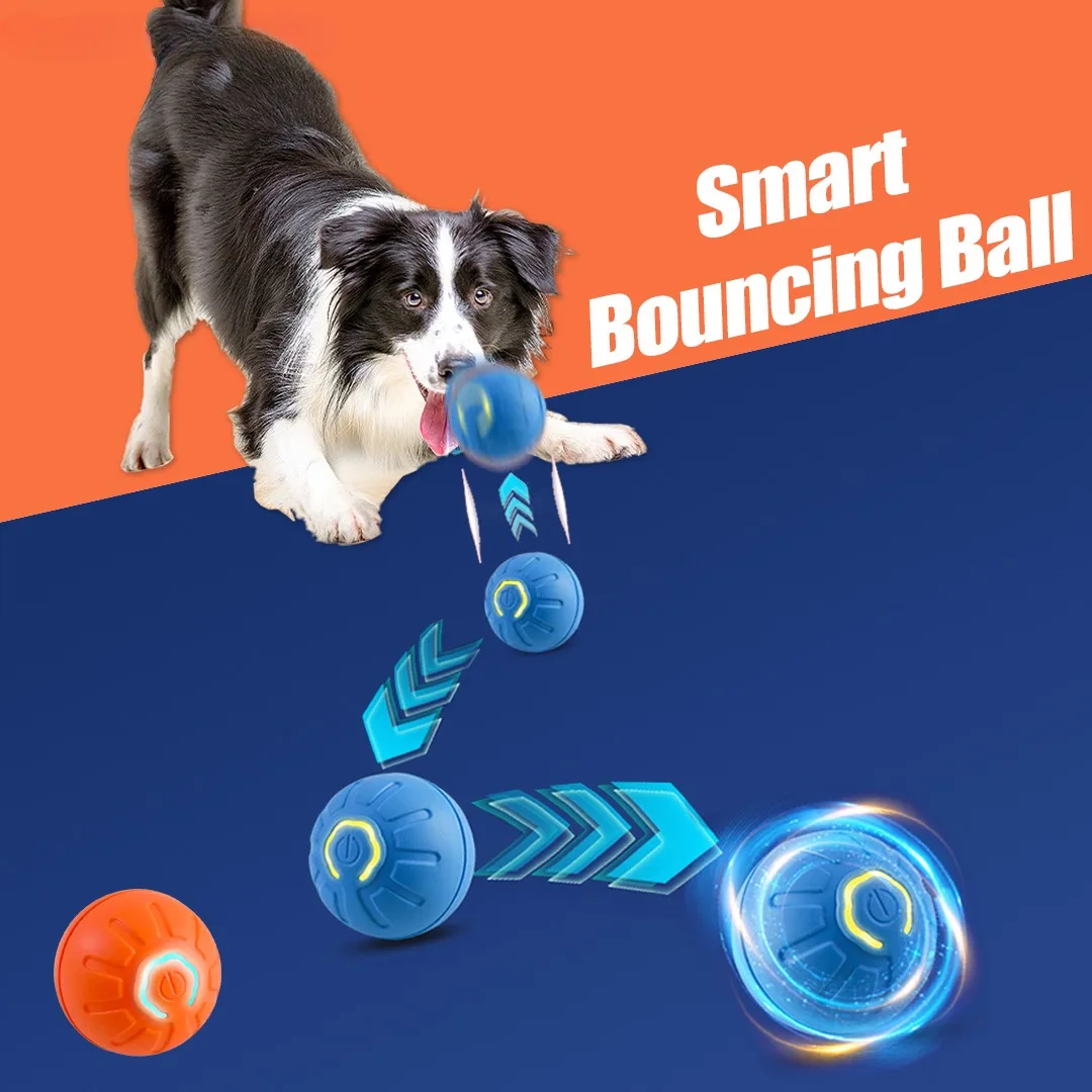 

Interactive Dogs Cats Rolling Ball Toy Automatic Moving Bouncing Rolling Ball Automatic Moving Bouncing for Puppy Birthday Gift