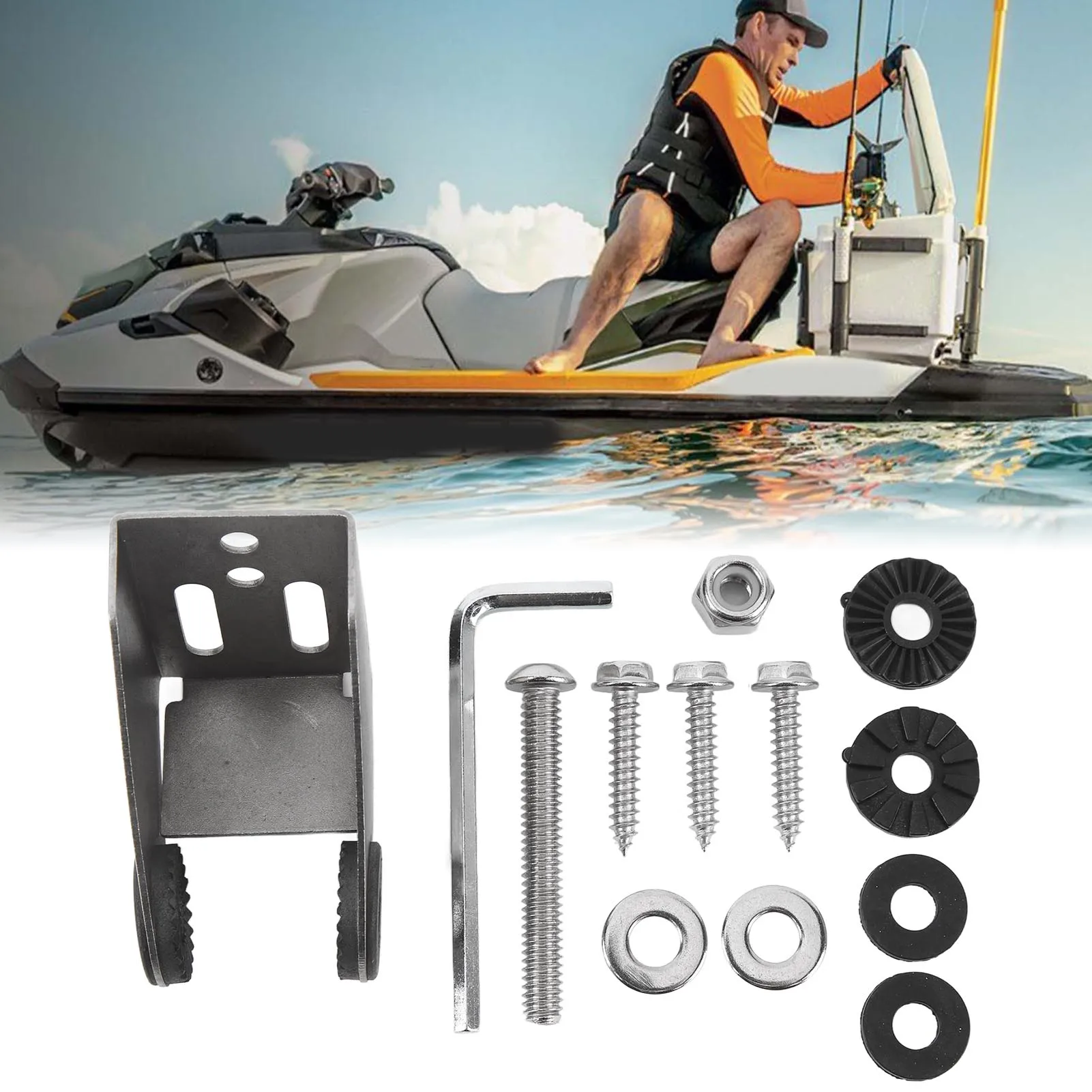 

740162‑1 Transducer Mounting Bracket 740162‑1 Metal Transducer Hardware for Si G2N Transom Transducer Hardware Bracket Kit