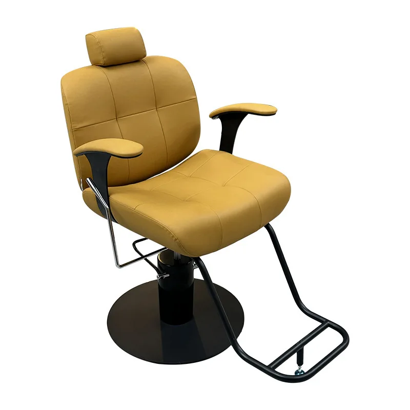 

Yjq hair salon chair rotating and reclining foot pedal lift adjustment with armrest perm stool for salon barber shop