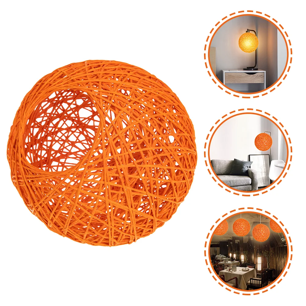 

Bulbs Chandelier Shade Rattan Lamp Shades Lampshades Light Bohemia Clothing Orange Hanging Guard