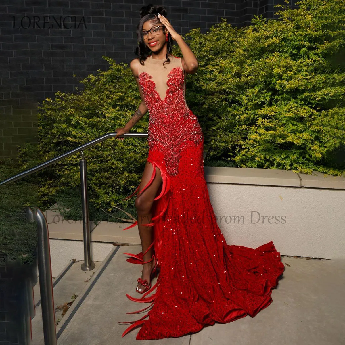 Customized Diamonds Mermaid Long Prom Dress 2024 For Black Girls Crystal Rhinestones Evening Party Dress Formal vestidos de gal