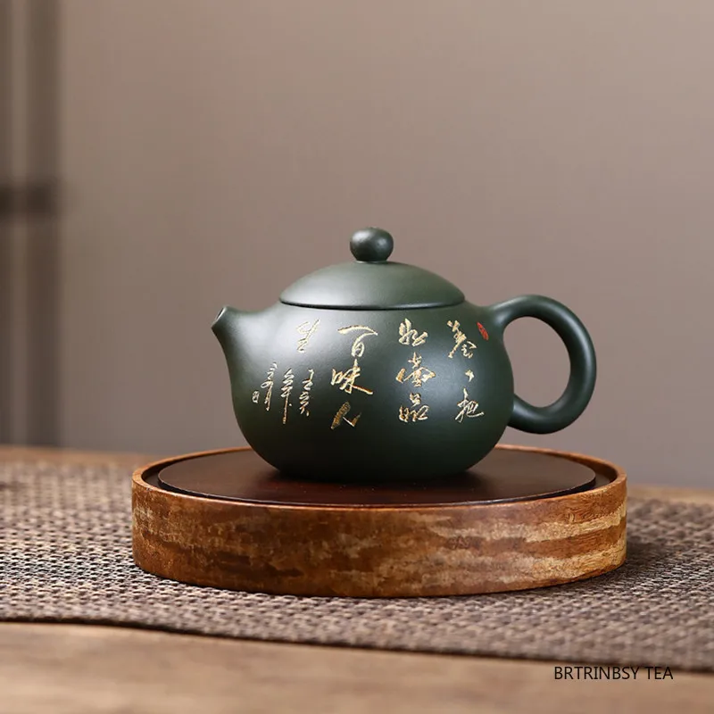 210ml Chinese Yixing Purple Clay Teapot Tradition Handmade Xishi Tea Pot Beauty Tea Infuser Kettle Household Zisha Tea Set