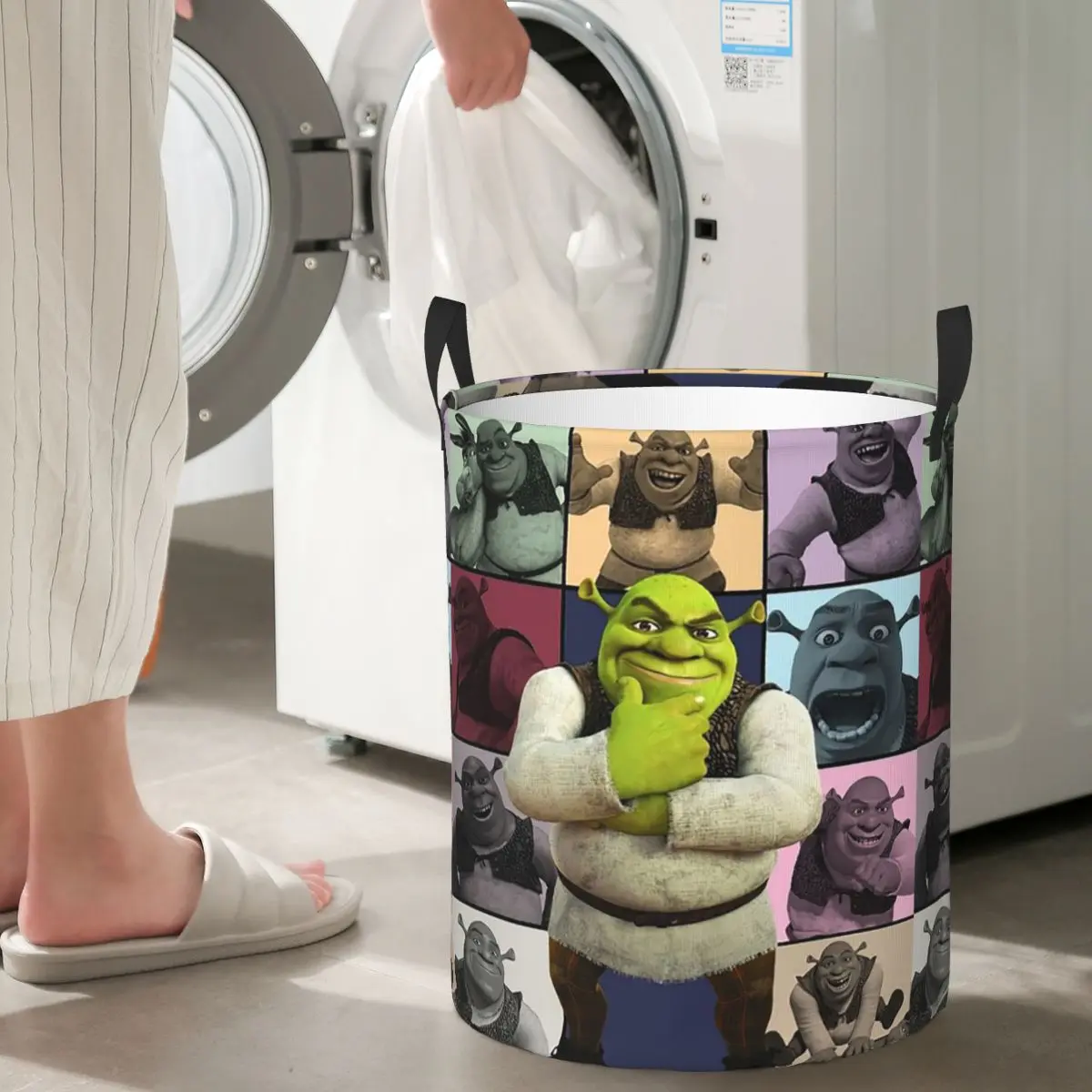 

S-Shrek-S The Eras Tour Funny Folding Laundry Baskets Dirty Clothes Toys Storage Basket Large Waterproof Hamper