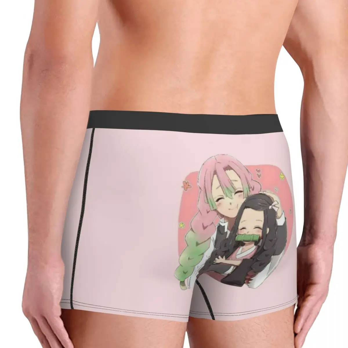 Calzoncillos Boxer, pantalones cortos Mitsuri Kanroji y Iguro Obanai, ropa interior cómoda para hombre, regalos para novio