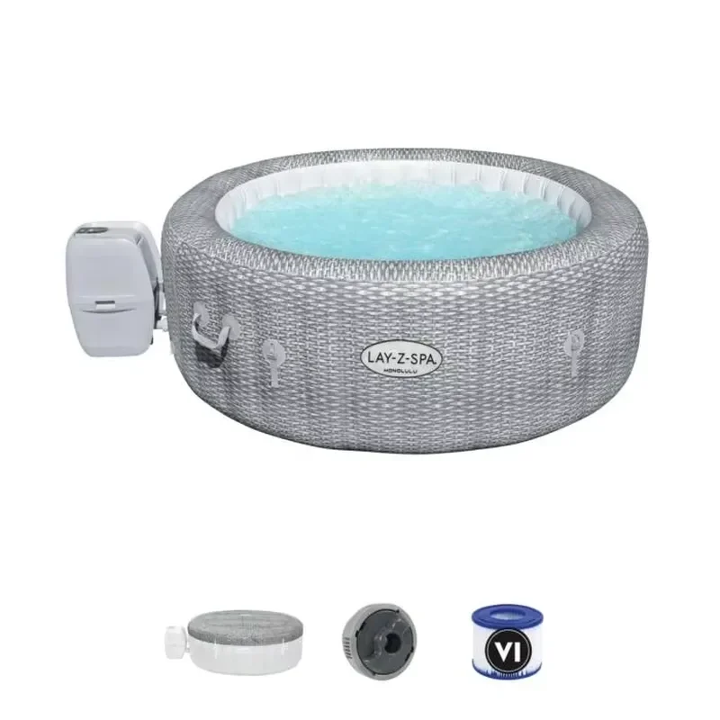 Best Way 60019 Inflatable Outdoor Swim Spa Hot Tub Lay Z Spa