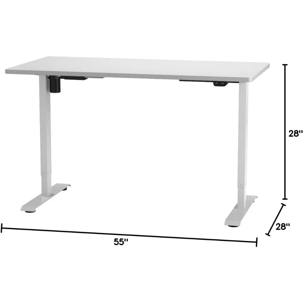 Elektrischer weißer Stehpult, ganzes Stück, 55 x 28 Zoll, höhenverstellbarer Desktop-Schreibtisch, Heimbüro, Computer, Arbeitsplatz, Aufstehen