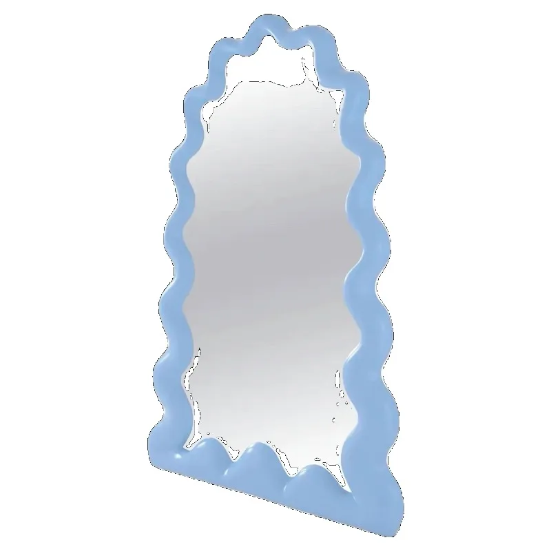 

Art full-body mirror light luxury irregular special-shaped full-length mirror floor, mirror
