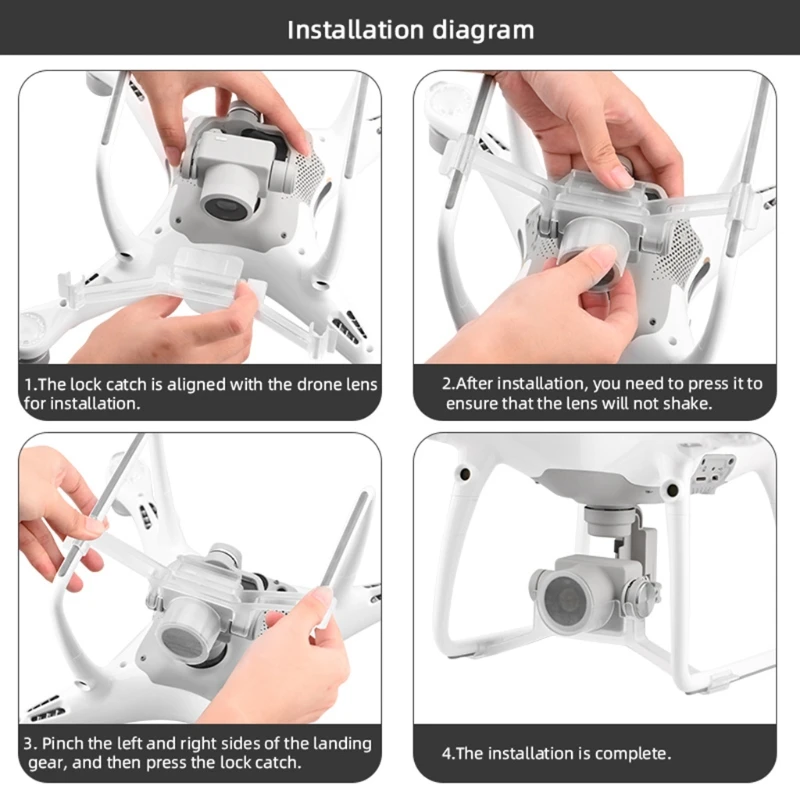 Gimbal Clamp for Phantom 4 Advance 4Pro + Parts 35 Accessories Gimbal Lock Camera Lens for Protection Cover