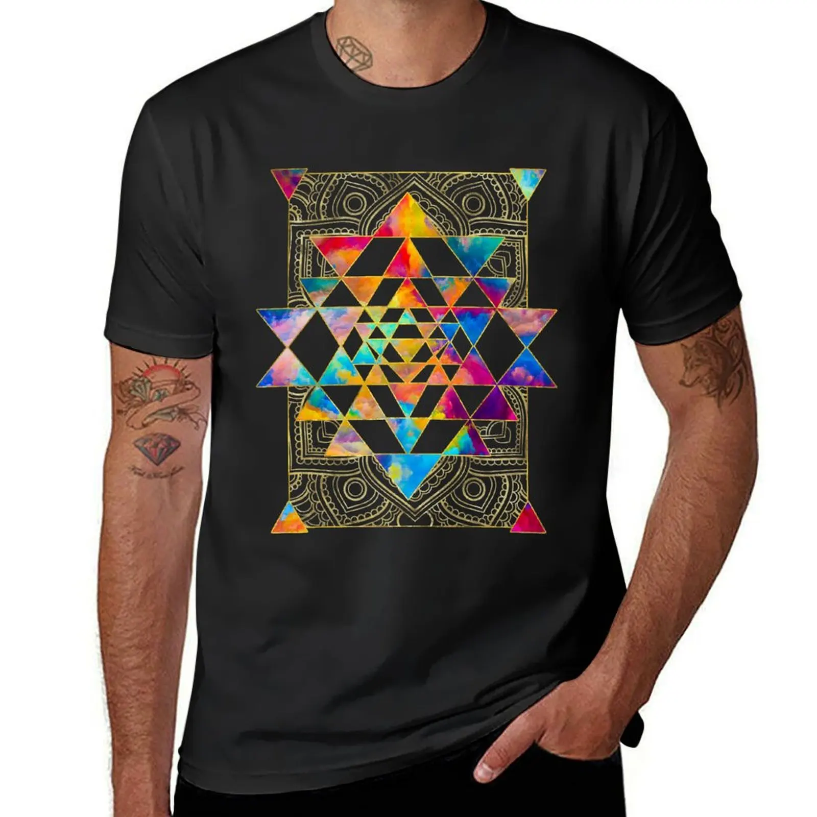 Sri Yantra/ Sri Chakra T-Shirt plus size tops sublime black t-shirts for men