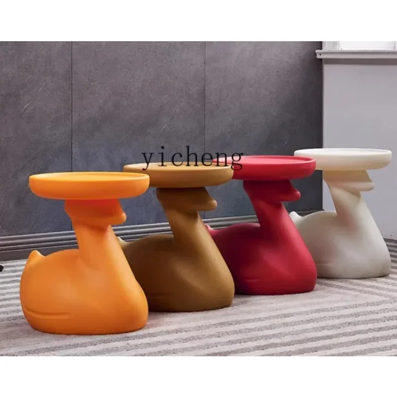 b2Swan Small Coffee Table Modern Minimalist  Household Restaurant Tea Table Creative Animal Corner Table