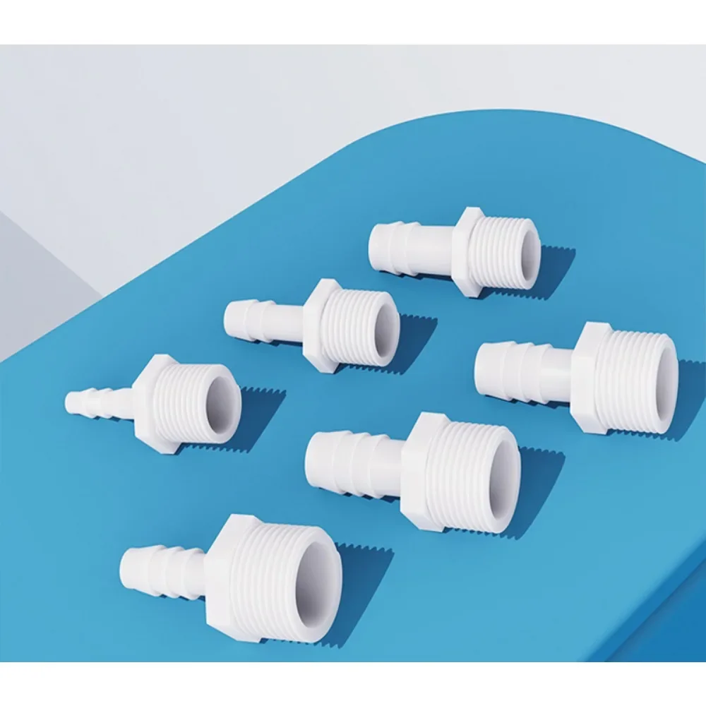 BSPP 1/8 1/4 3/8 1/2 3/4  Male Thread Pagoda Nozzle Plastic Hose Pagoda Pipe Joint Food Grade Materials Acid Alkali Resistant