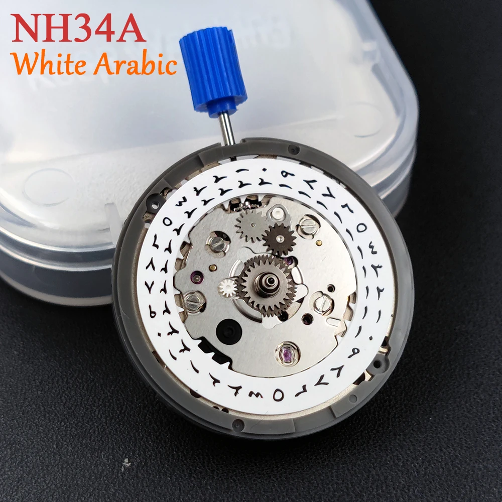

Genuine Arabic Version NH34 Automatic Mechanical Movement GMT 24 Hours 4 Hands NH34A 4R34 White Arabic Date Disc 24 Jewels