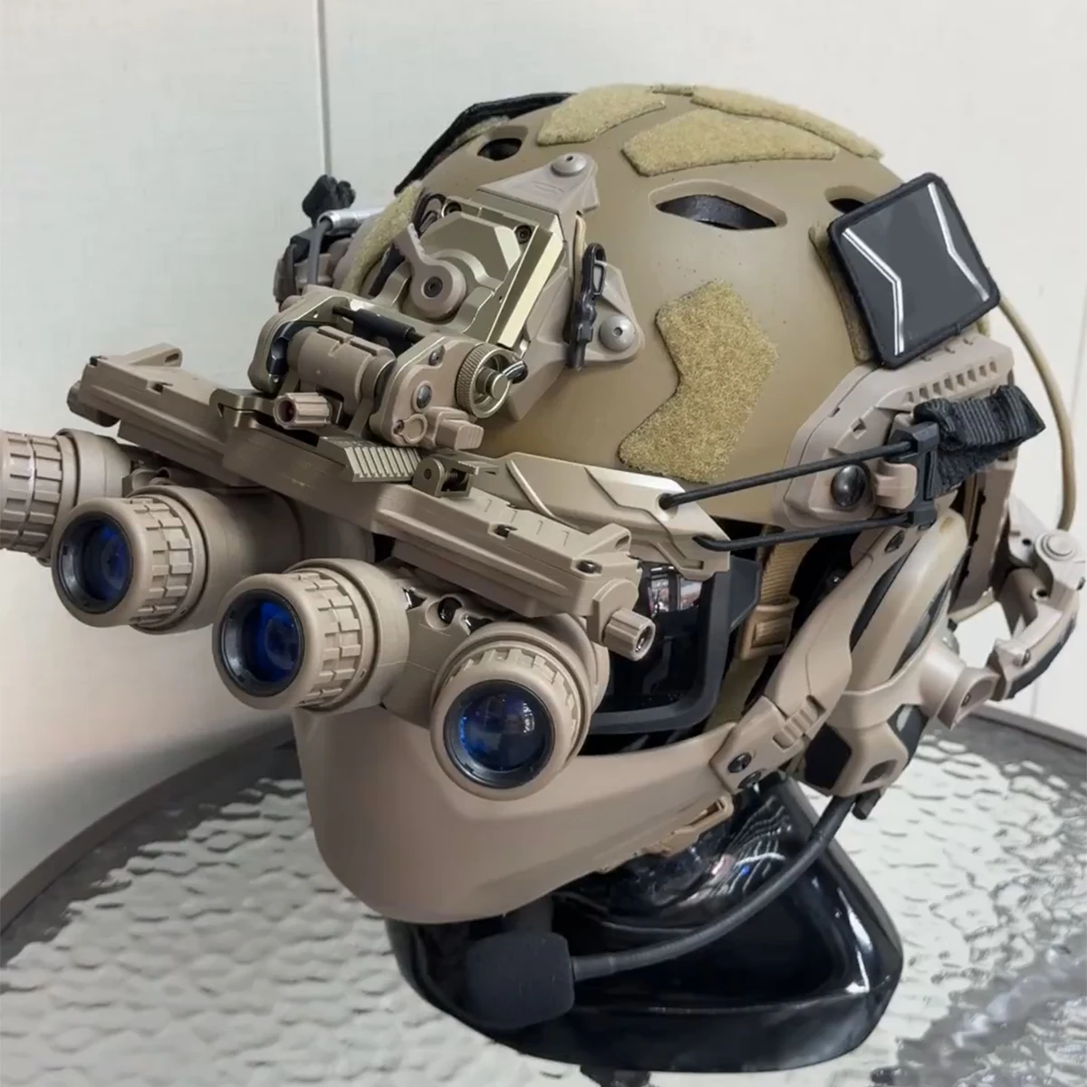 مجموعة خوذة تكتيكية مع حامل جهاز الرؤية الليلية GSGM، قناع واقٍ لنظارات سماعة الرأس طراز NVG لتصوير كرات الطلاء Airsoft