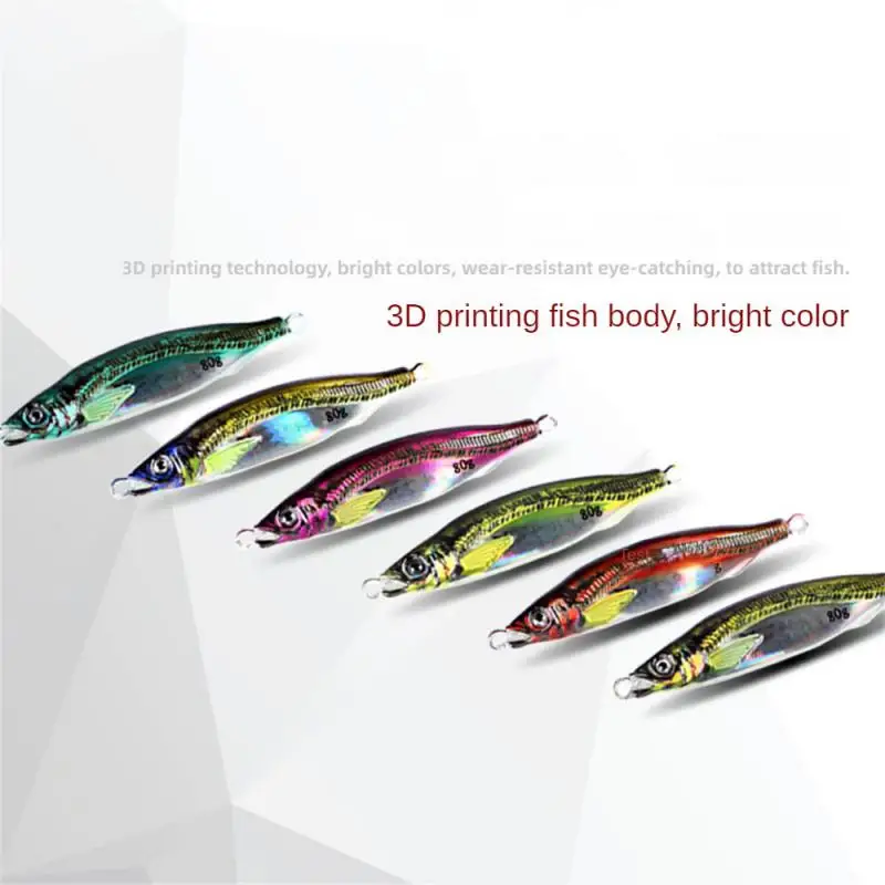 Print Japan Style Little Jack Shore Casting Slow Pitch Jigging Metal Jig Lure 10g 15g 20g 25g 30g 40g 60g Slow Sinking