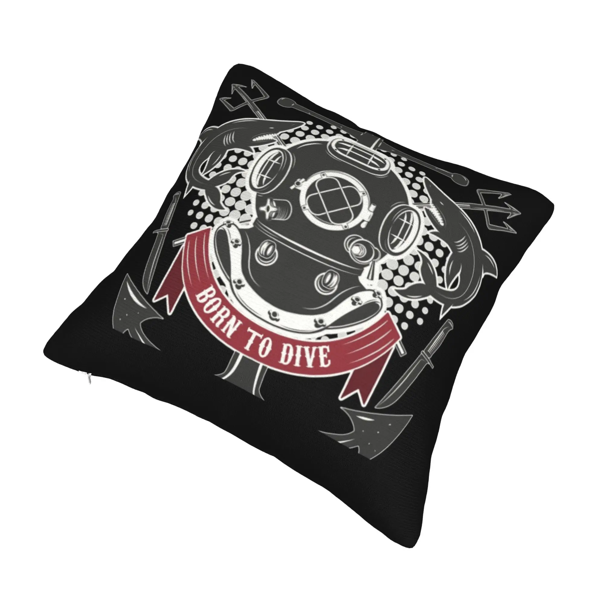 Nordic Style Scuba Diving Cushion Cover 45x45cm Soft Diver Pillow for Car Square Pillowcase Decoration
