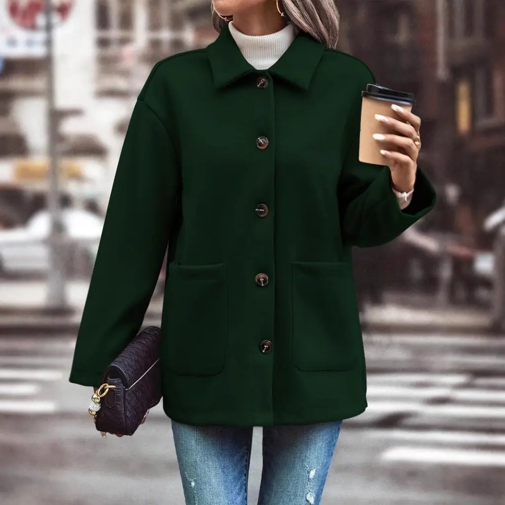 

Women's Long-Sleeved Lapel Jacket Elegant Fashionable European American Style Clothing by Spot-53026 for