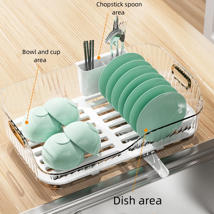 

Kitchen Dishes Bowls Chopsticks Storage Rack Sink Storage Rack Countertop Bowl Rack Plate Drain Rack Bowl Tray Storage Box