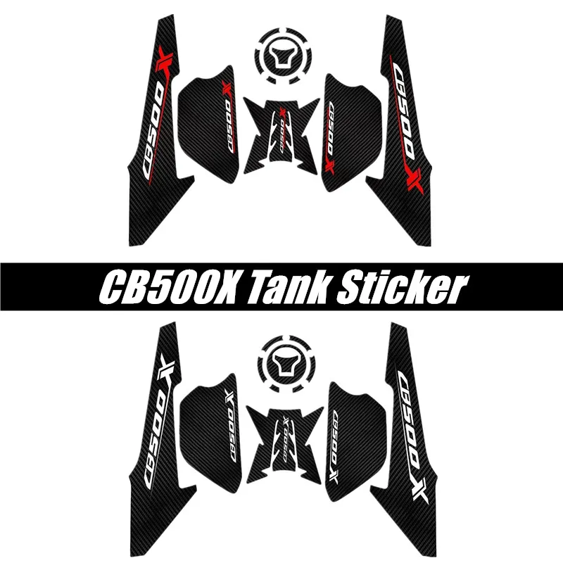 FOR HONDA CB500X 19-22 Motorcycle Tank Pad Protector 3D Gel Sticker Decal Carbon Fiber