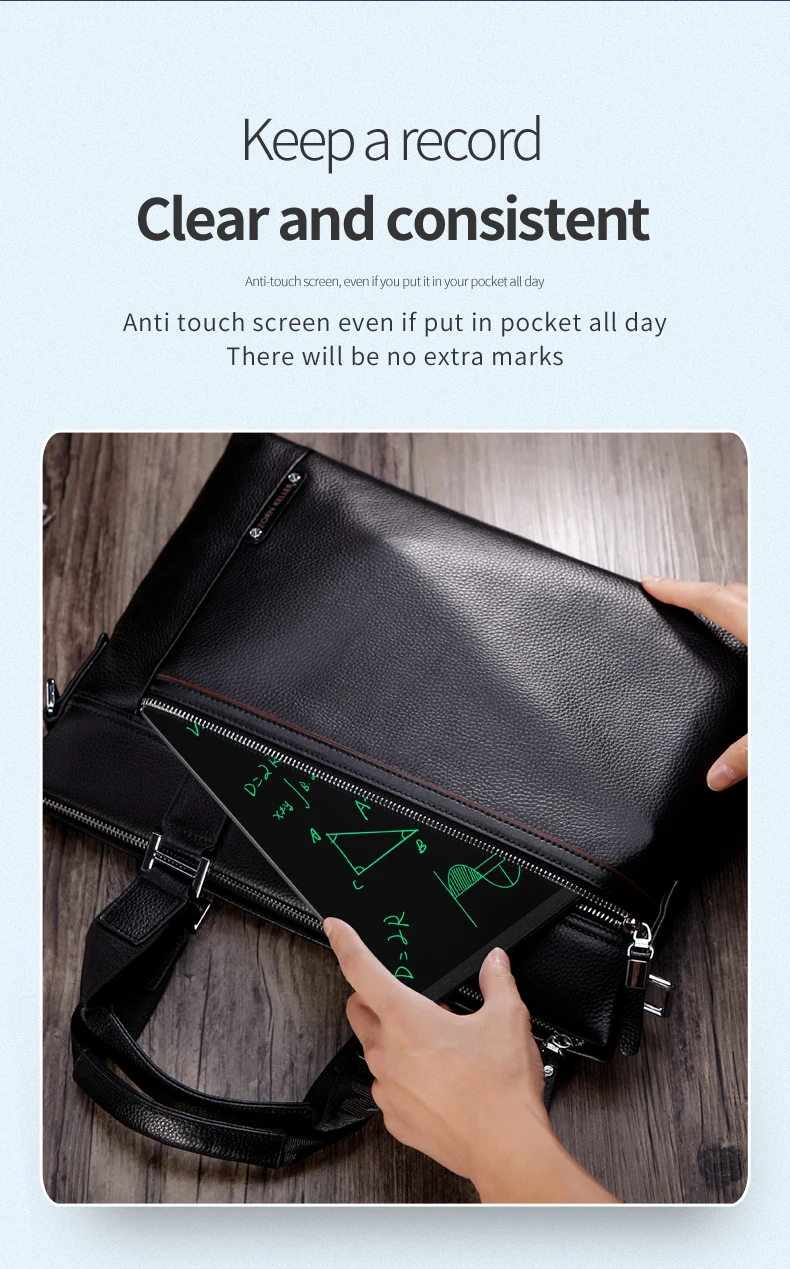 9,5 Zoll LCD-Schreibtafel Vollbild super fein doppelseitig für Kinder Zeichenblock Student Schreib block Geschenke Büro Notizblock – Detail 8
