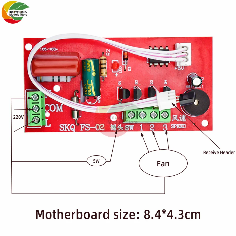 Universal Fan Remote Control Modification Board Mini Fan Circuit Board Control Motherboard Electric Fan Universal Computer Board