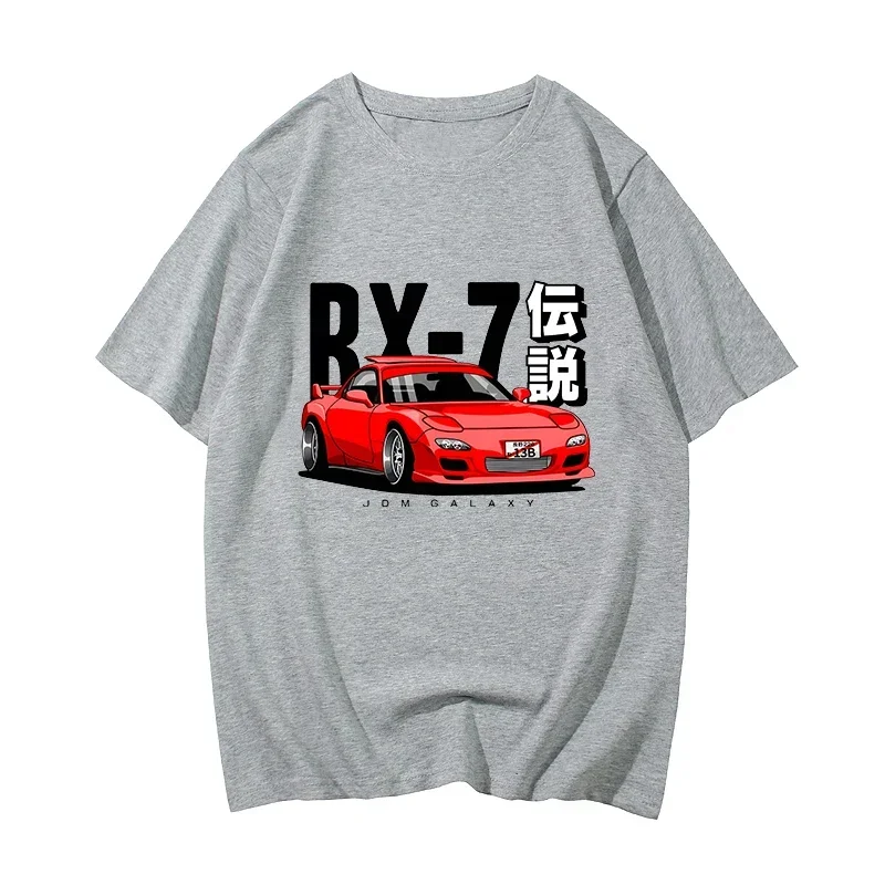 T-shirt en coton à col rond pour hommes, imprimé humoristique, streetwear japonais, mode jas7 Car ineau Legend, JDM, taille EU,