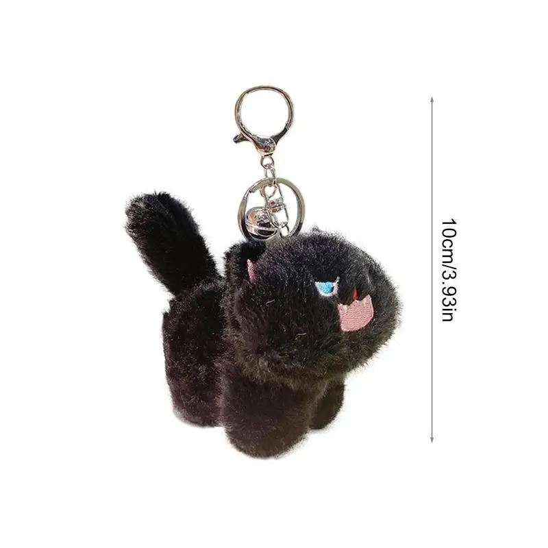 LLavero de peluche de gato, colgante de muñeco de peluche para mochila, llavero de gatito bonito, colgante de mochila, llavero de gato de dibujos animados para Navidad