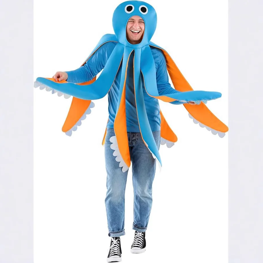 Costume da polpo Cuffia ex 2025 Stagione primaverile Produzione cinese Abbigliamento da ferorman Abbigliamento etnico per spettacoli teatrali