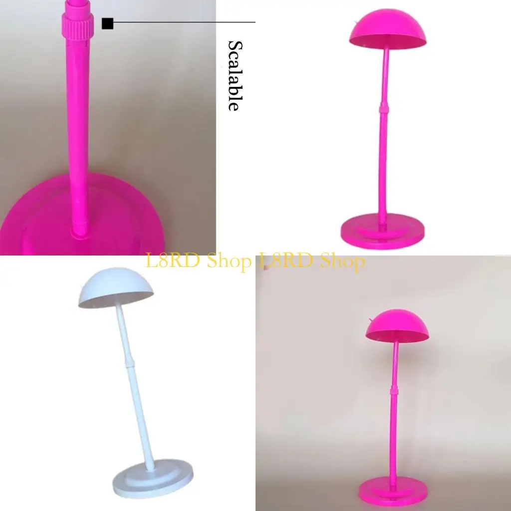 L8RD Removable Portable Wigs Stand Plastic Wigs Storage Organized for Convenient Home or Travel Use by Hair Professionals