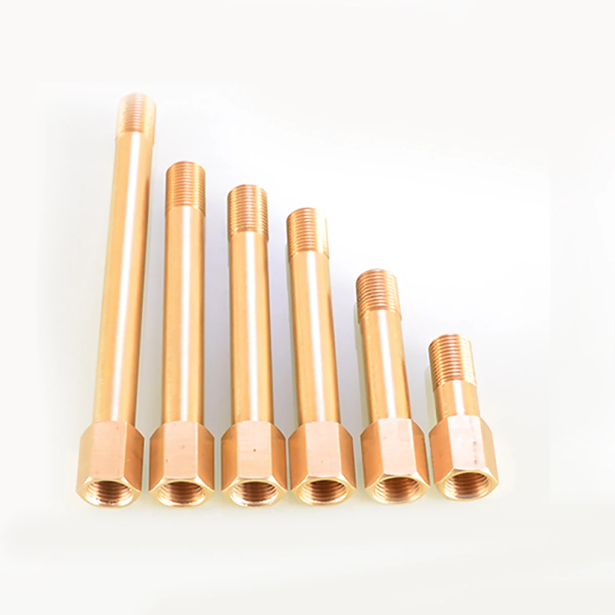 1pcs Brass 1/8'' 1/4'' 3/8'' Male Female Thread Extension Pipe Tube Joint Accessories Pneumatic Mold Joint Straight Connector