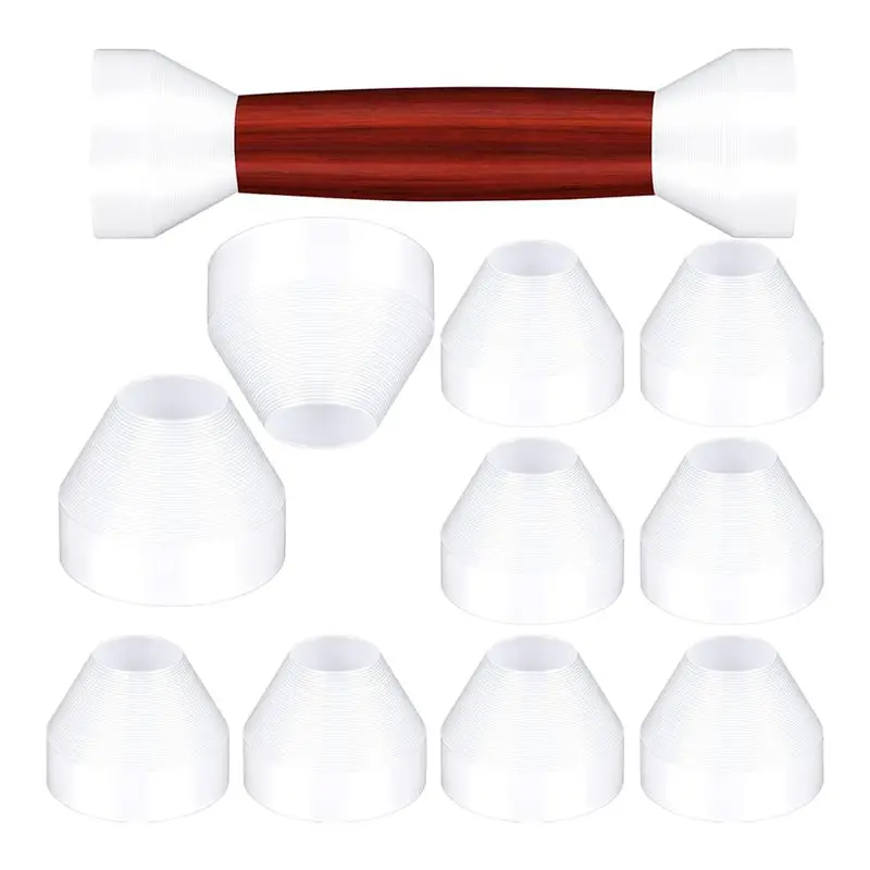 [A93Z!】 10Pcs Pen Bushings, Plastic Insulating Pen Bushings, 0.23In/6Mm Non-Stick Bushing For CA Finishing Pen Turning- White