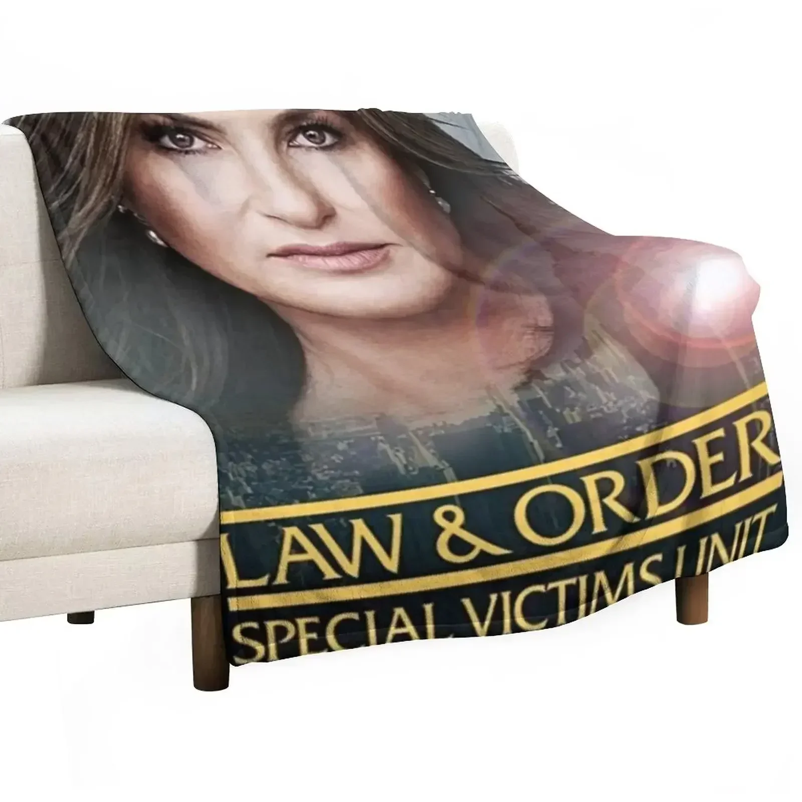 Law & Order SVU Throw Blanket Soft Plush Plaid Flannel Fabric Blankets