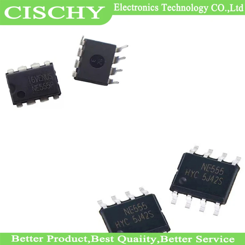 20PCS/LOT NE555 SOP8 NE555P DIP-8 NE555N SOP-8 ne555 DIP8 Timing Chip Brand  ne555 Wholesale