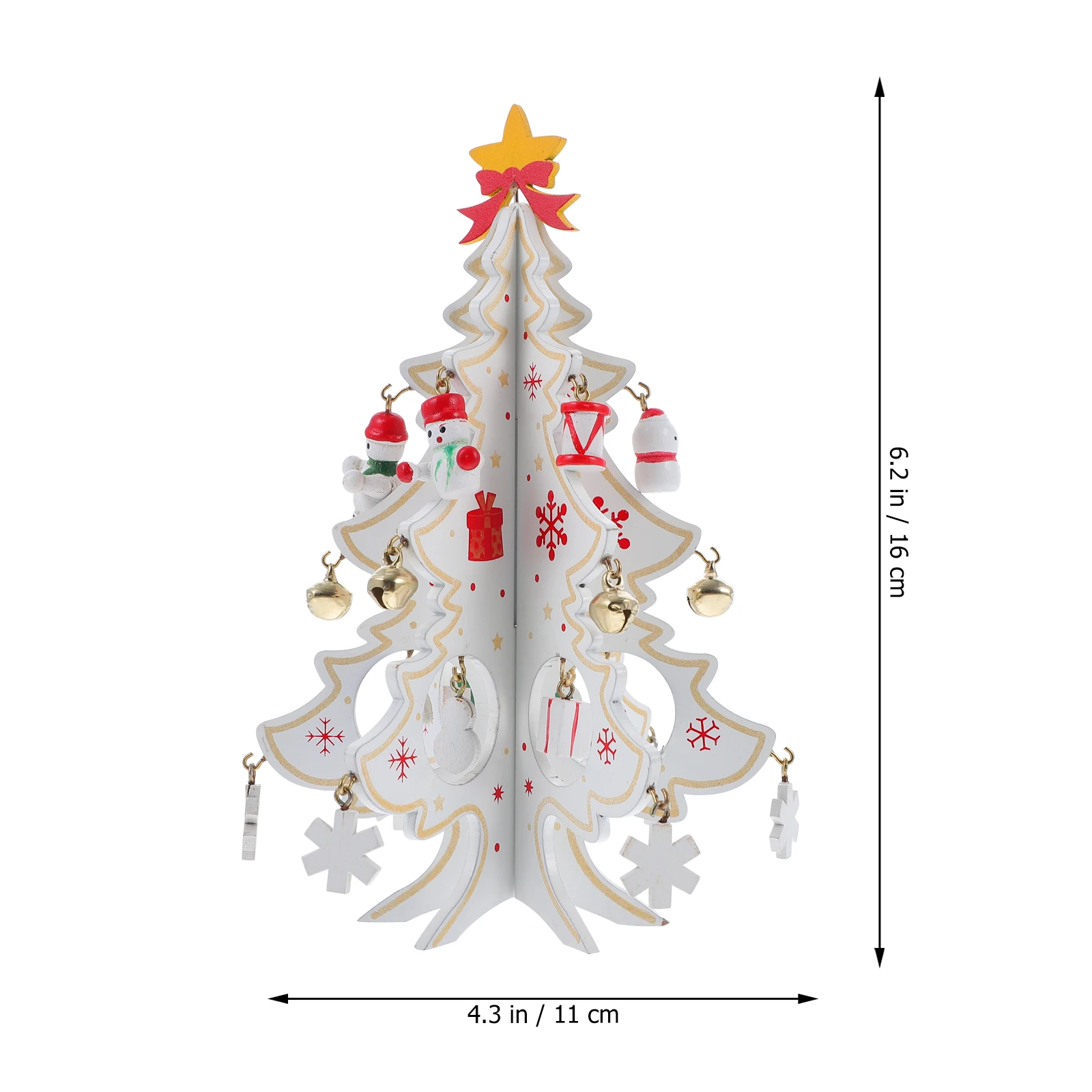 

Wooden Xmas Tree Adornment Mini Tabletop Xmas Tree DIY Christmas Decorations Elegant Home Decor Bright Christmas Party Decor