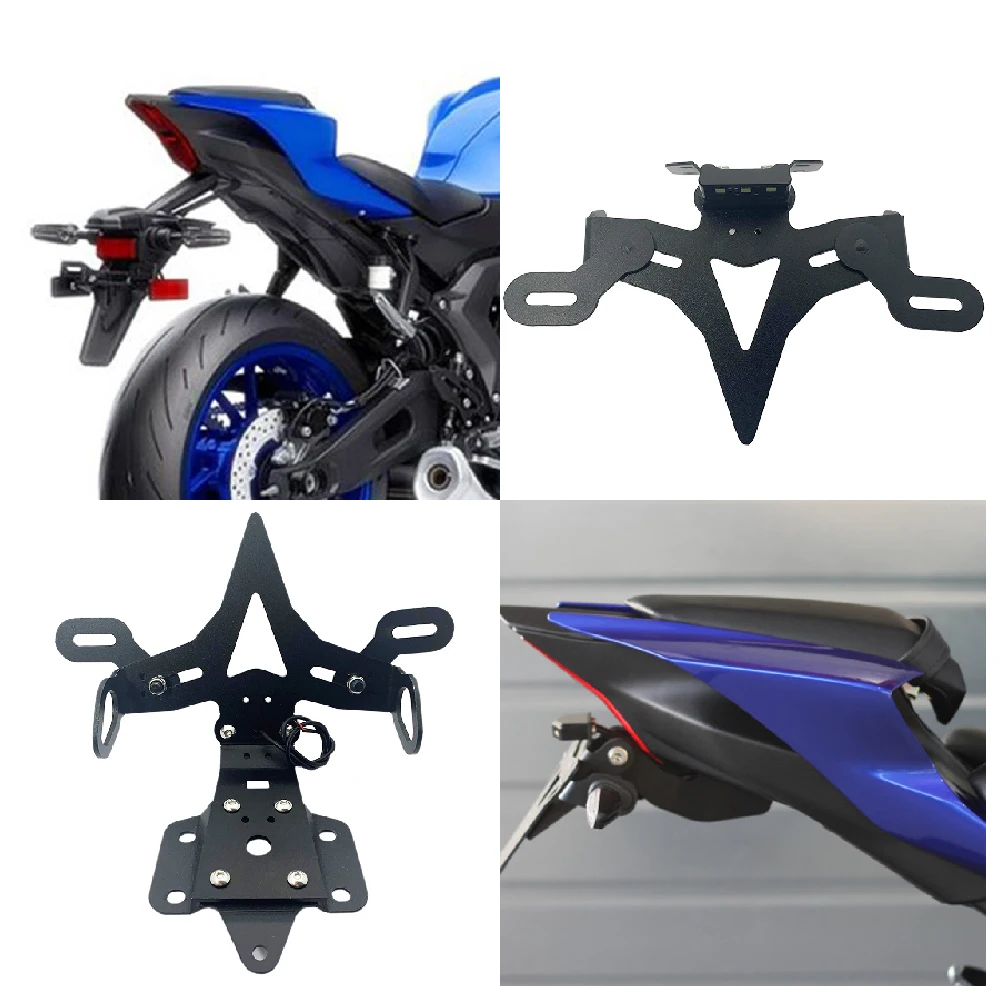 

Fit for Yamaha YZF R7 YZF-R7 ABS 2021 2022 2023 2024 Motorcycle Rear License Plate Holder With LED Lights Replacement Bracket