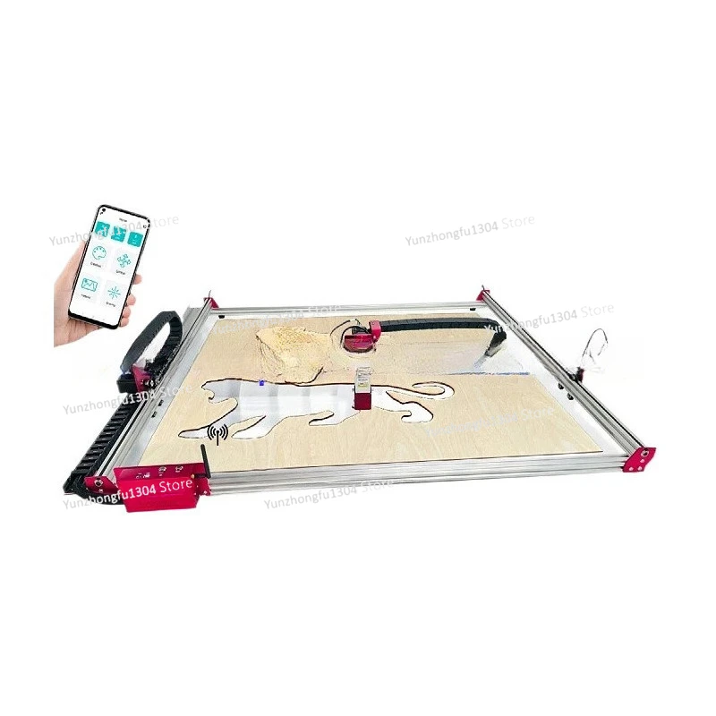 

Laser engraving machine 100*100cm working area full metal laser and router with APP remote control