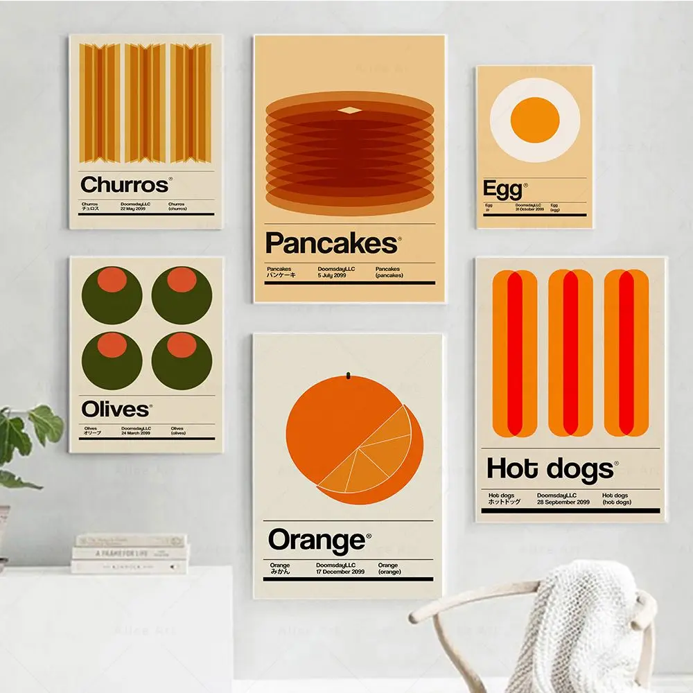 Funny Kitchen Decor Minimalist Food Wall Art Canvas Painting Nordic Posters And Prints Wall Pictures For Living Room Decoration