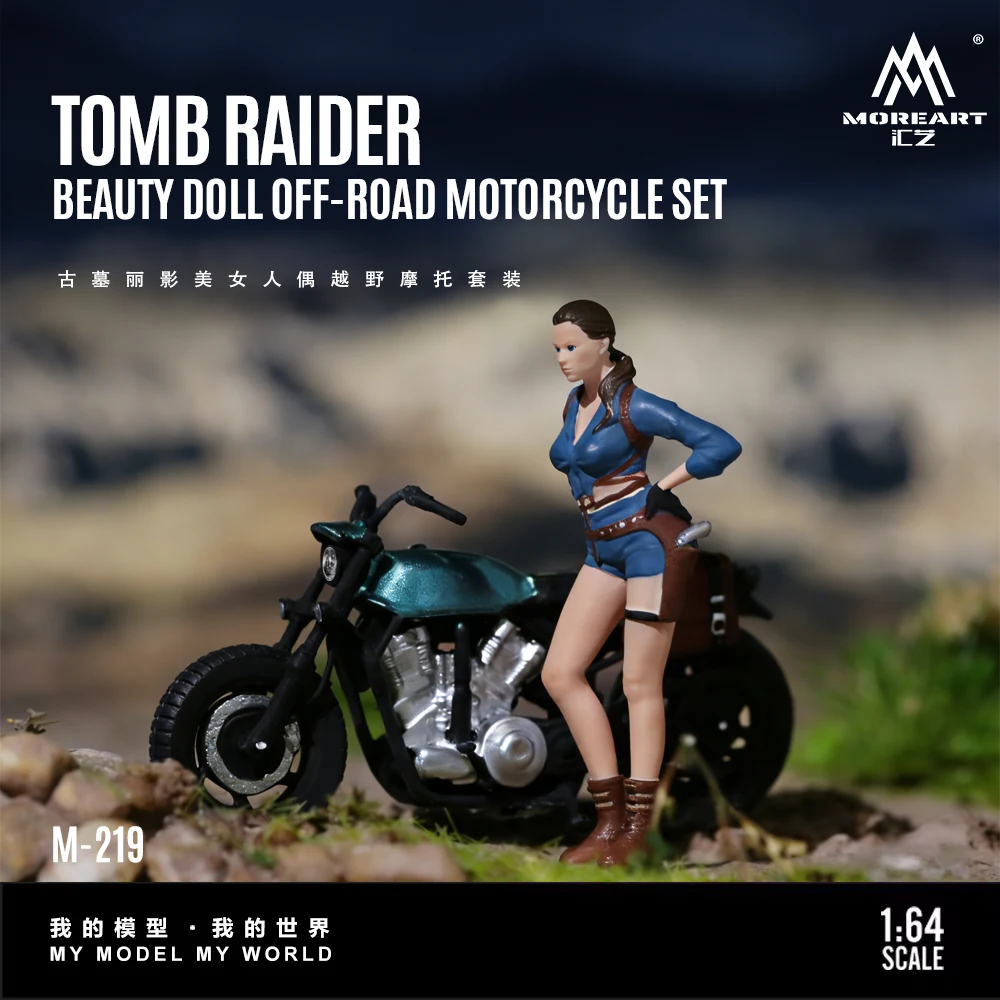 

MoreArt 1:64 Resin Motocross Bike Model Set Mini Off-Road Motorcycle Figure Diorama Scene Layout Accessories