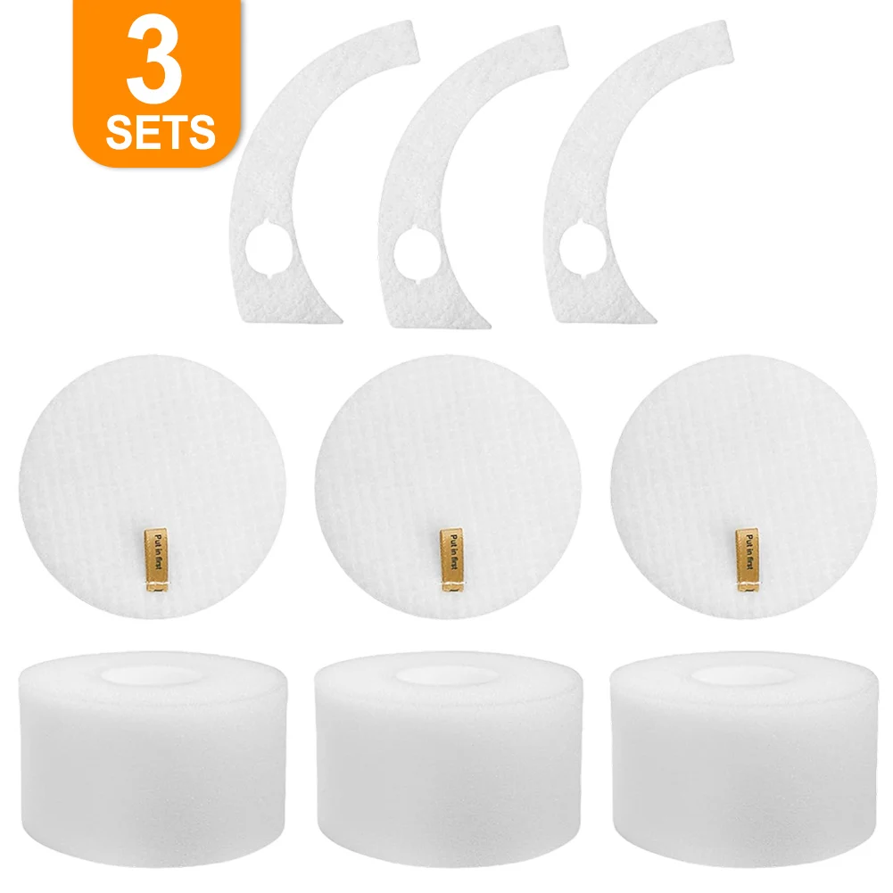 For Shark Vacuums VS101 Filter Set Foam Filter Kit Vacuum Maintenance Foam Filter Kit For Vacuum Post-Motor Filter Included