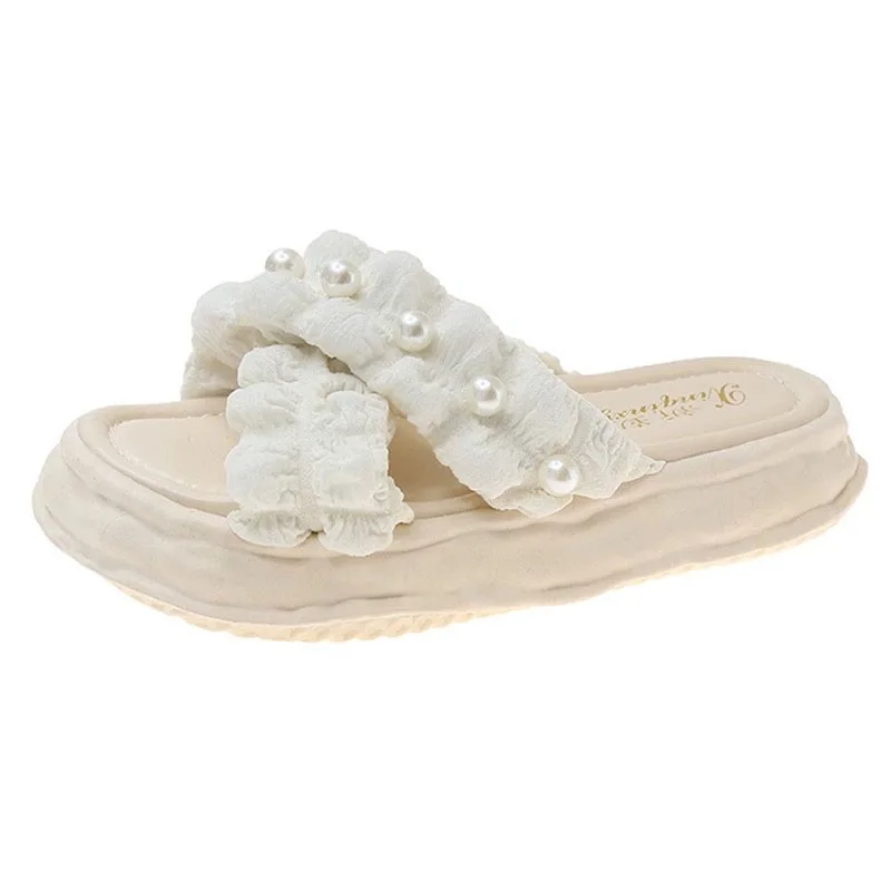 Women's 2026 Summer Platform Sandals - Thick Sole Beach Slides, Fashion Dissolve-Heel Slippers for Vacation & Outdoor Wear image 4