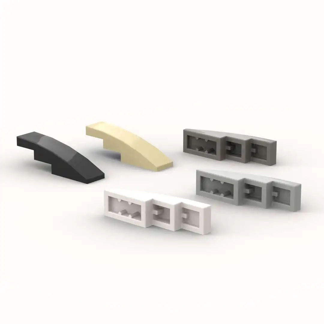 10 peças placa 11153 61678 inclinação curvada 4x1 blocos de construção 100% compatível diy tijolos brinquedos