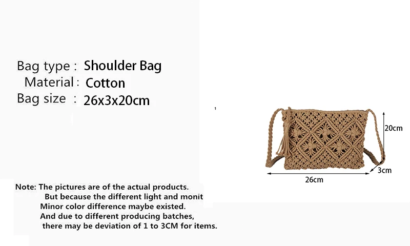 Mode Woven Aushöhlen Schulter Taschen Stroh Sommer Umhängetasche Strand Reise Handtasche Weiblichen Beutel Frauen Messenger Taschen 2024 – Detail 2