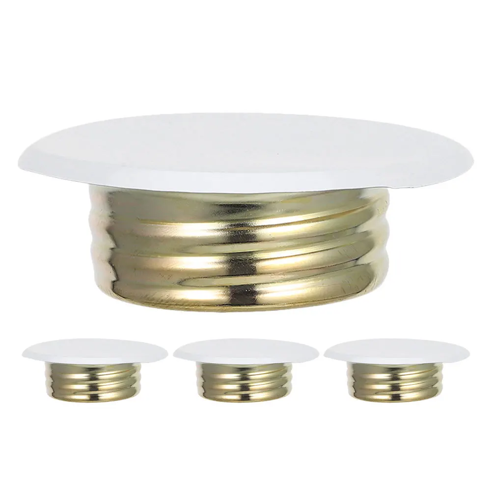 4pcs Iron Fire Covers Plate Ceiling Sprinkler System Protection Metal Concealed Wall-Mounted Sprinkler Head Guards Galvanized