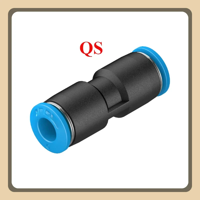 10pcs Pneumatic Fitting Pipe Connector Tube Air Quick  4mm 6mm 8mm 10mm 12mm QSX QST QSL QSY QSC GR-QS Hose