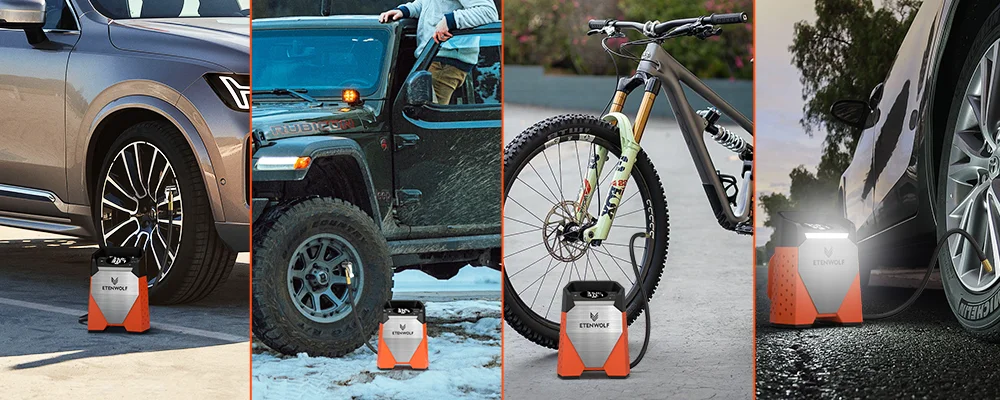Neuer ETENWOLF S3 Tragbarer Reifenfüller 100% Betriebszyklus 7800mAh Luftkompressor 160 PSI für Autos Fahrräder Bälle Luftpumpe – Detail 14