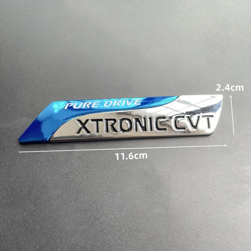 3D Metal Pure Drive XTRONIC CVT Car Rear Boot Trunk Badge Sticker Accessories For Nissan Qashqai X-Trail Juke Teana Tiida