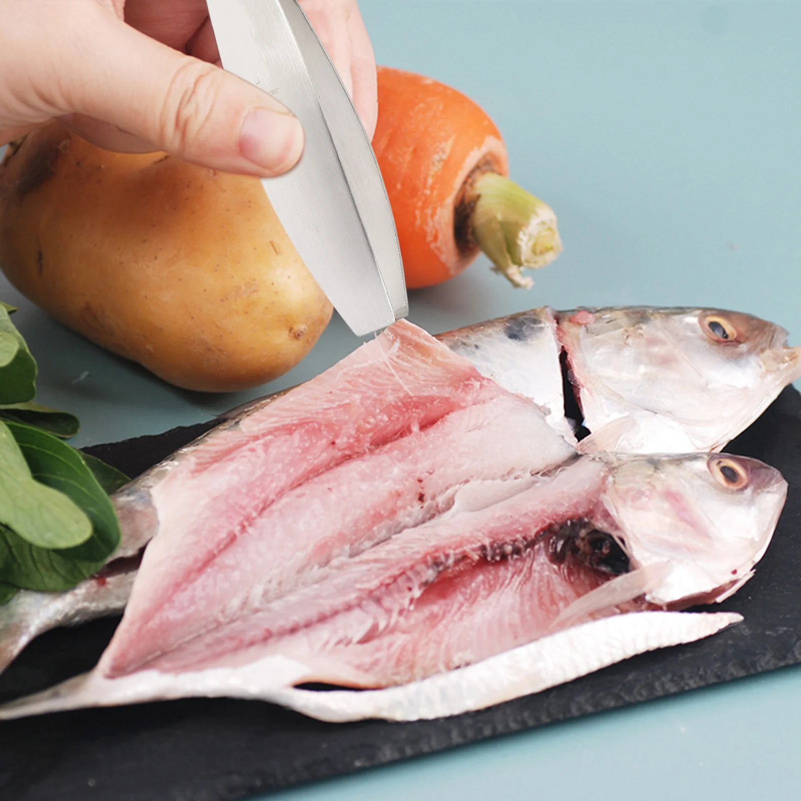 

1Pcs Stainless Steel Fish Bone Tweezers Upgraded Flat Tip Design for Chicken Pig Hair and Fish Bones Removal Lightweight Cooking